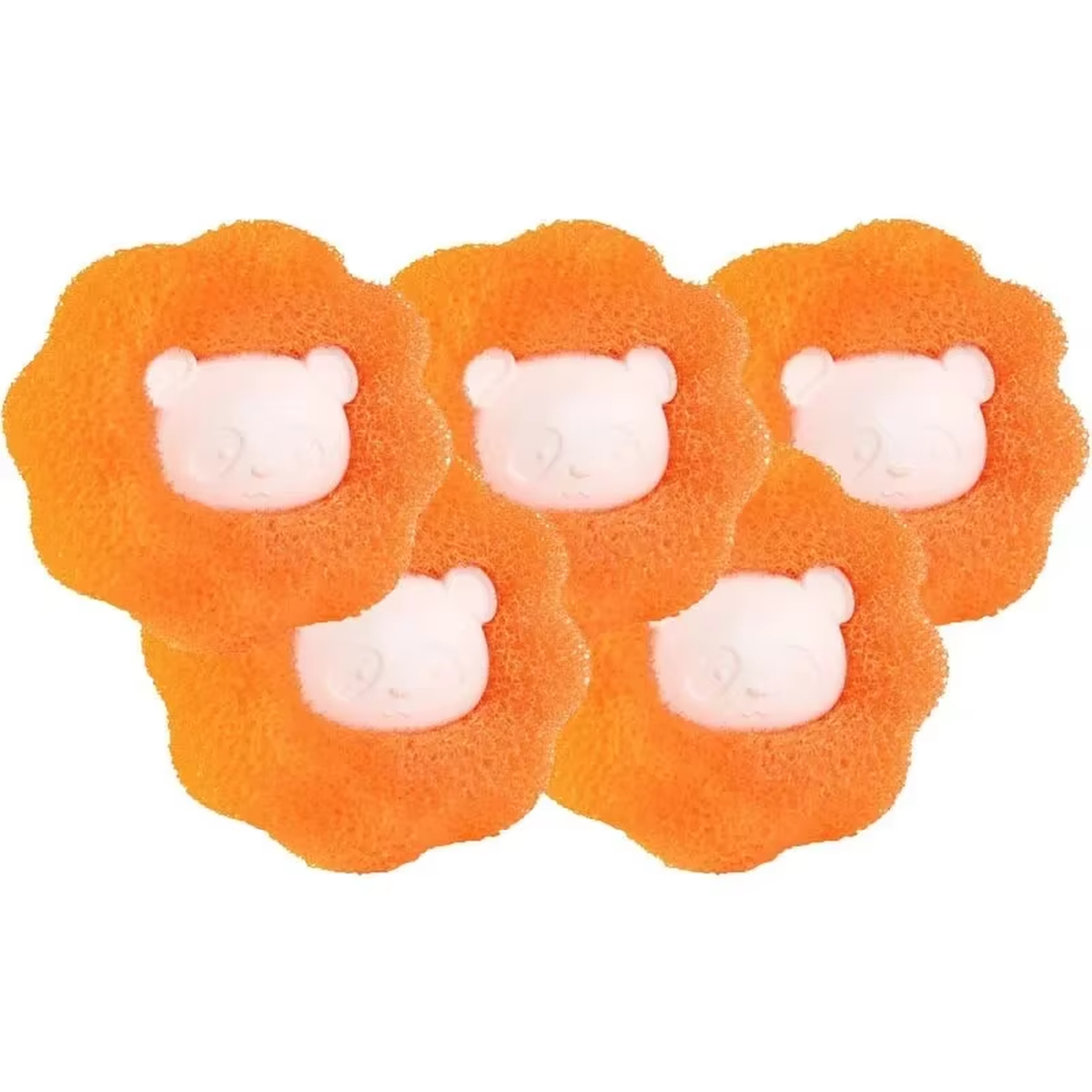 Boules attrape-poils pour lave-linge – lot de 5, réutilisables