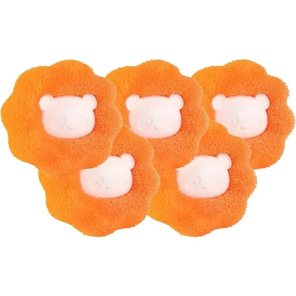 Boules attrape-poils pour lave-linge – lot de 5, réutilisables
