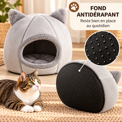 Lit cocon pour chat – douillet, coussin amovible, taille M