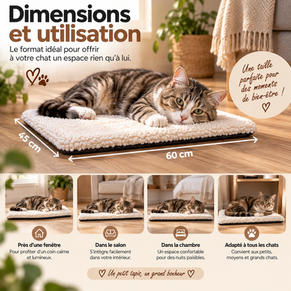 Tapis autochauffant pour chat 60 × 45 cm – sans électricité