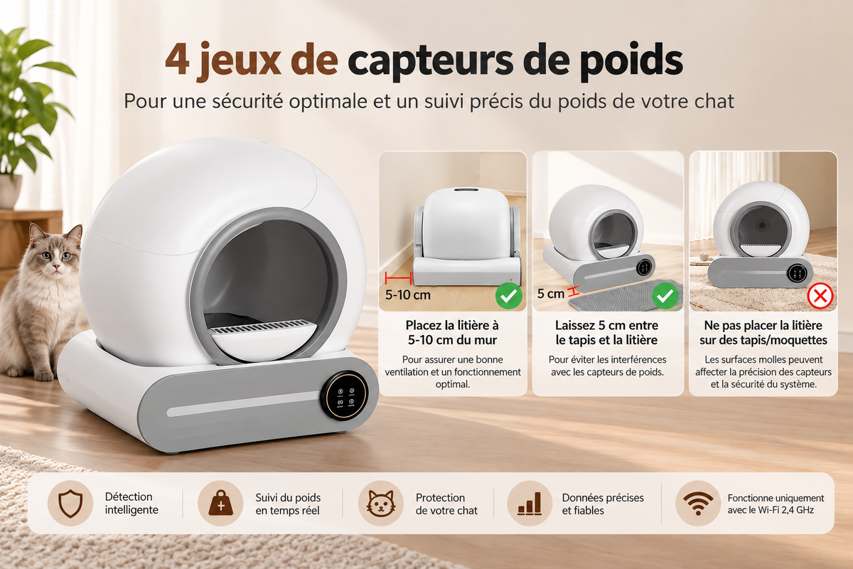 Litière automatique pour chat PREMIUM