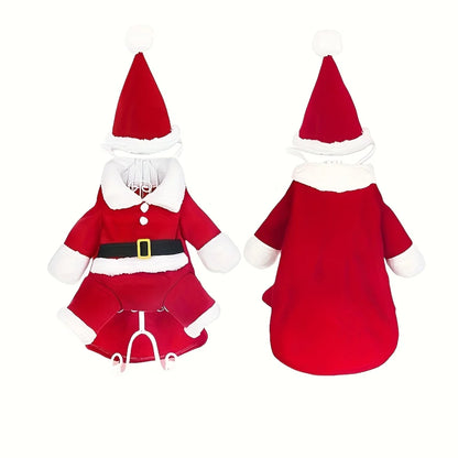 Cute Cat Clothes for Christmas Cosplay Funny Pets Costume Santa Claus Dress up for Small Medium Dogs Cats Puppy Kitty Sphynx Pug