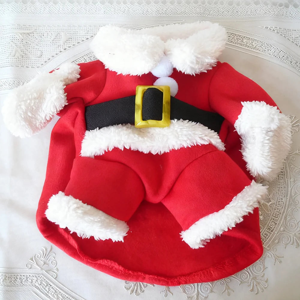 Cute Cat Clothes for Christmas Cosplay Funny Pets Costume Santa Claus Dress up for Small Medium Dogs Cats Puppy Kitty Sphynx Pug