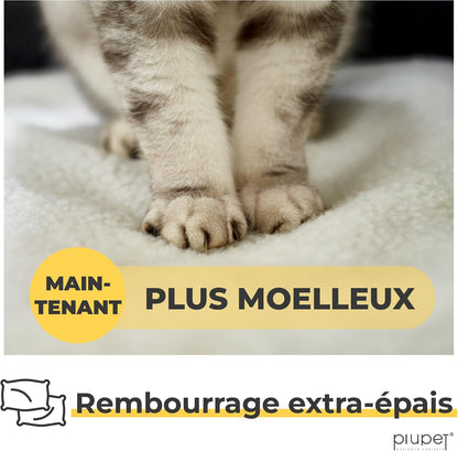 ® Tapis Auto-Chauffant Chat 60 × 45 Cm, Coussin Thermique, Blanc