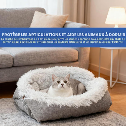 lit 2 en 1, en peluche, lavable, pour chat