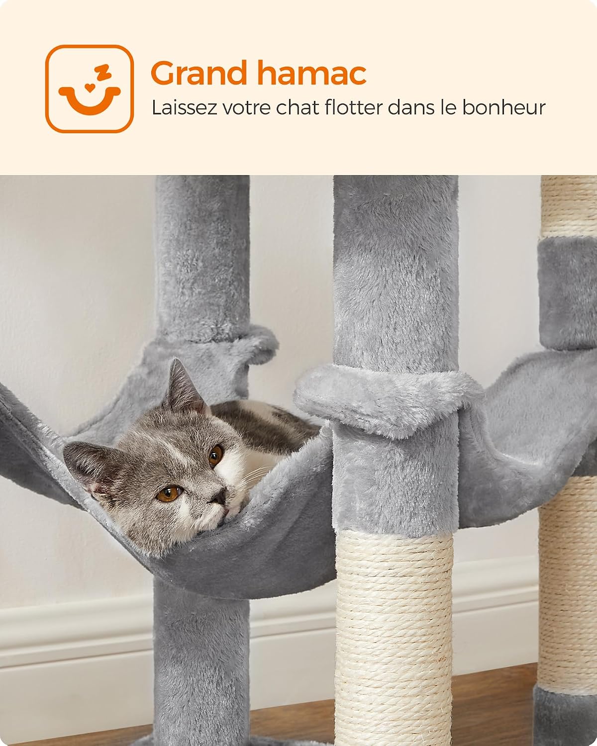 Arbre À Chat, Hauteur 137.7 Cm, Taille L, Multi-Niveaux