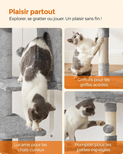 Arbre À Chat, Hauteur 137.7 Cm, Taille L, Multi-Niveaux