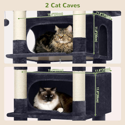 F83B Arbre À Chat XXL Grand 213 Cm Stable Arbre a Chat Intérieur