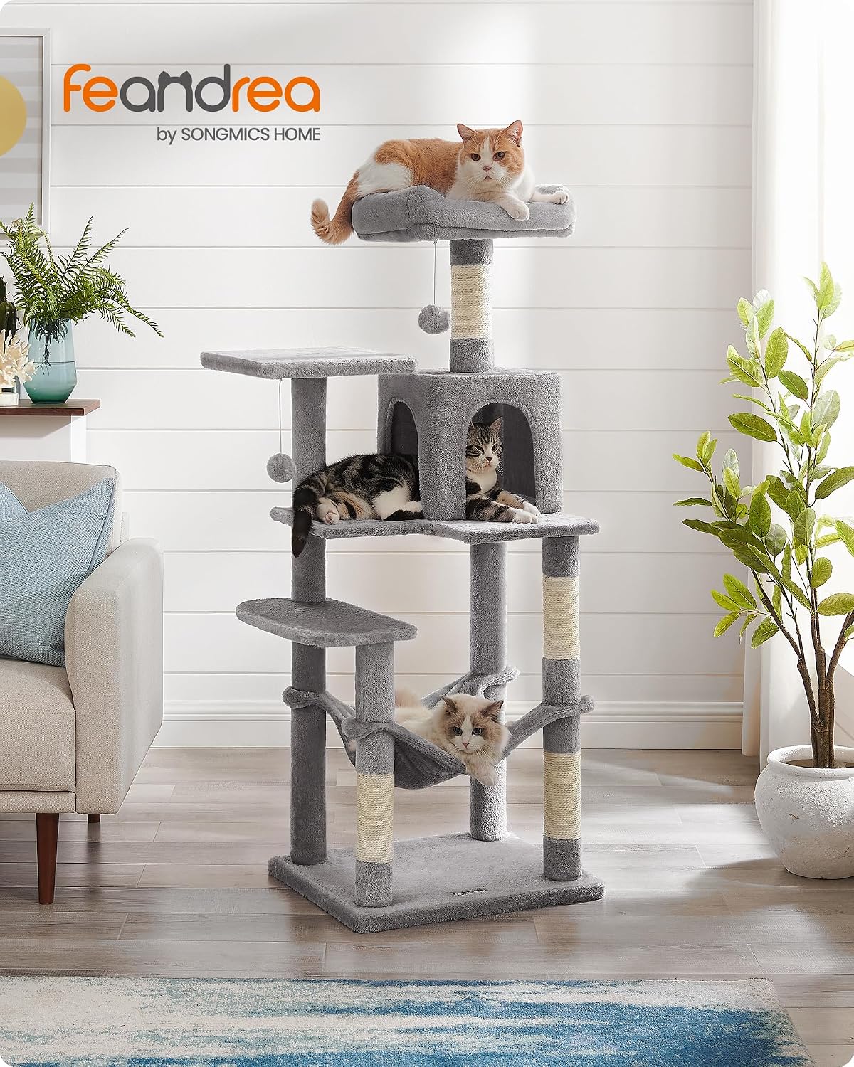 Arbre À Chat, Hauteur 137.7 Cm, Taille L, Multi-Niveaux
