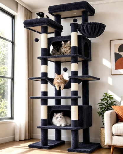 F83B Arbre À Chat XXL Grand 213 Cm Stable Arbre a Chat Intérieur