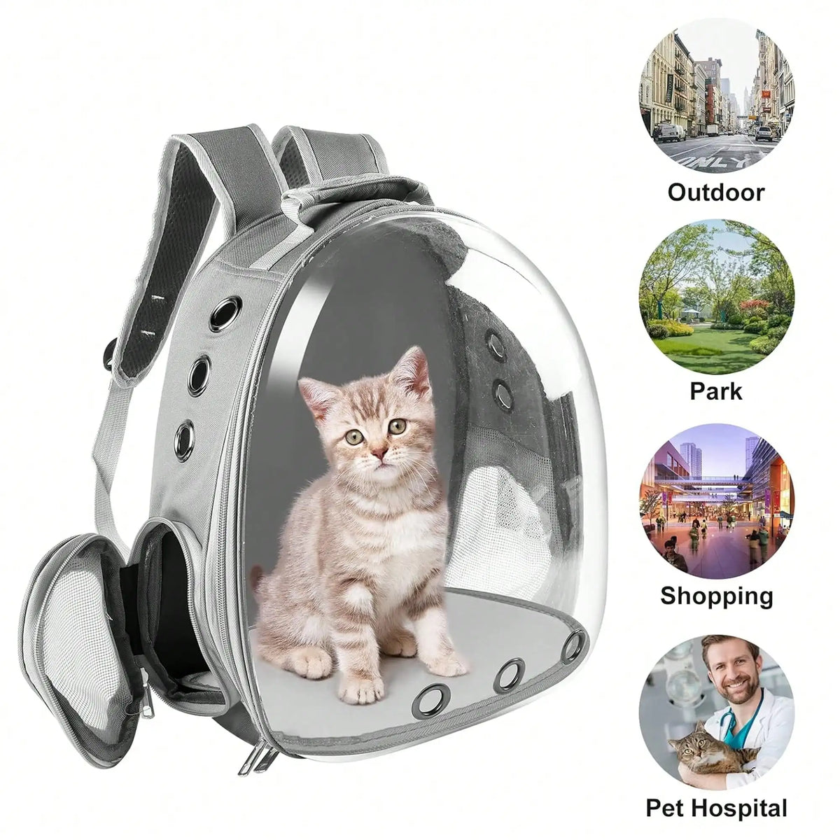 Sac À Dos Respirant Pour Chat 45×35×25Cm, Sac De Voyage Portable Pour Chat