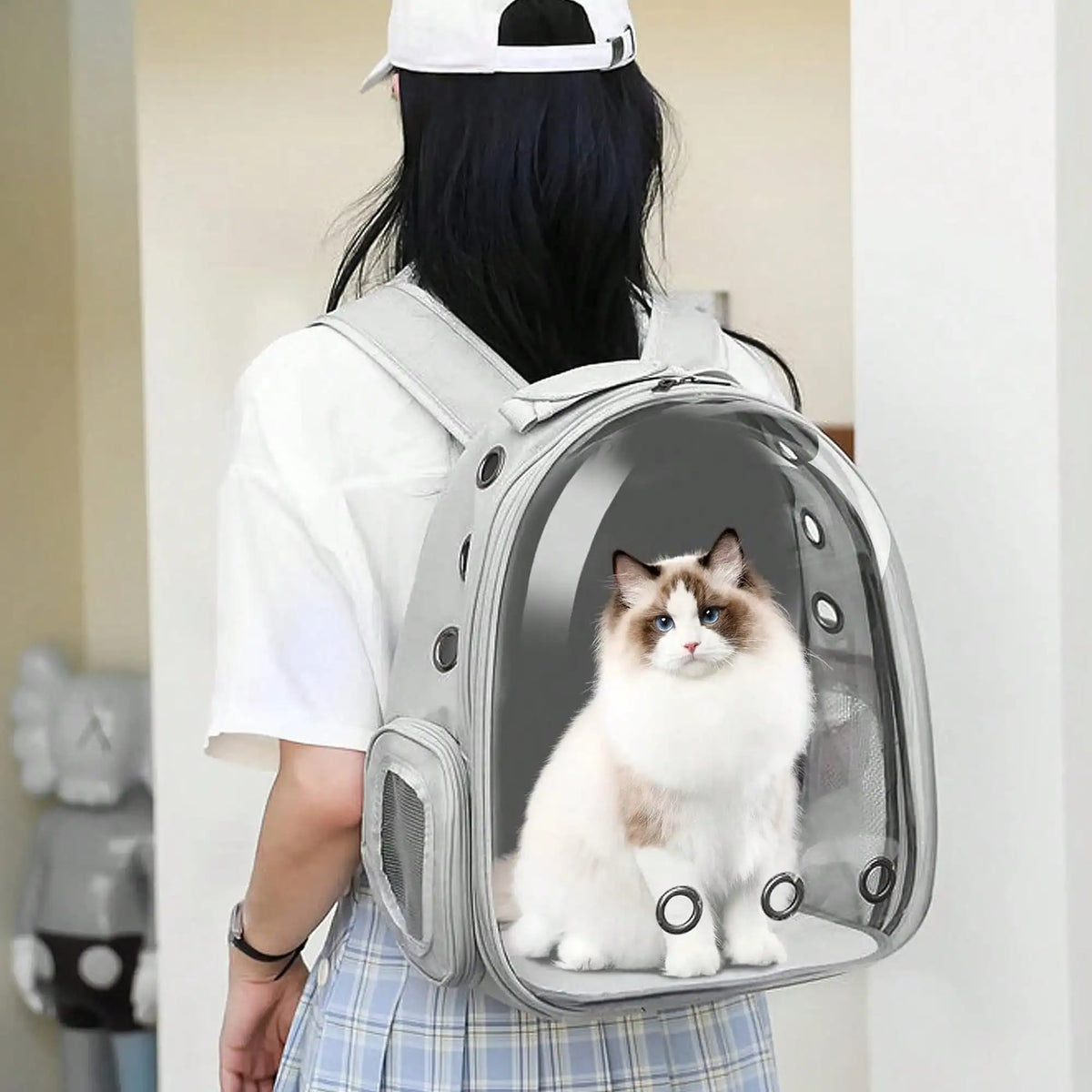 Sac À Dos Respirant Pour Chat 45×35×25Cm, Sac De Voyage Portable Pour Chat