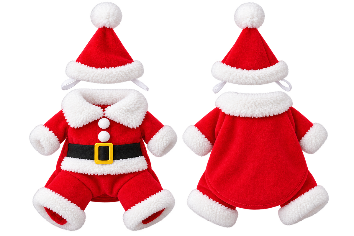 Costume de Père Noël pour chat et petit chien