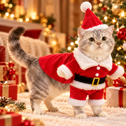 Costume de Père Noël pour chat et petit chien - photo 2