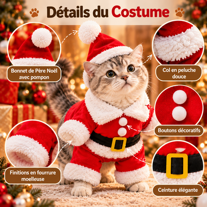 Costume de Père Noël pour chat et petit chien - photo 5