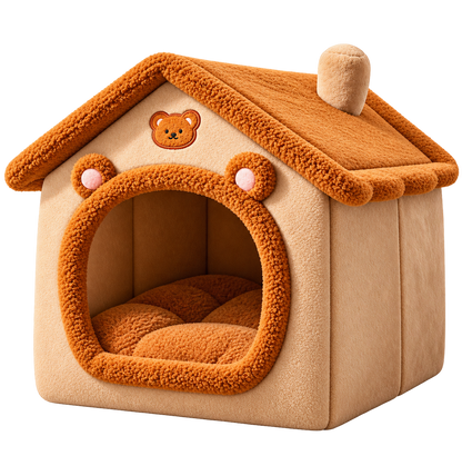 Niche pour chat en peluche – douillette, déhoussable et lavable