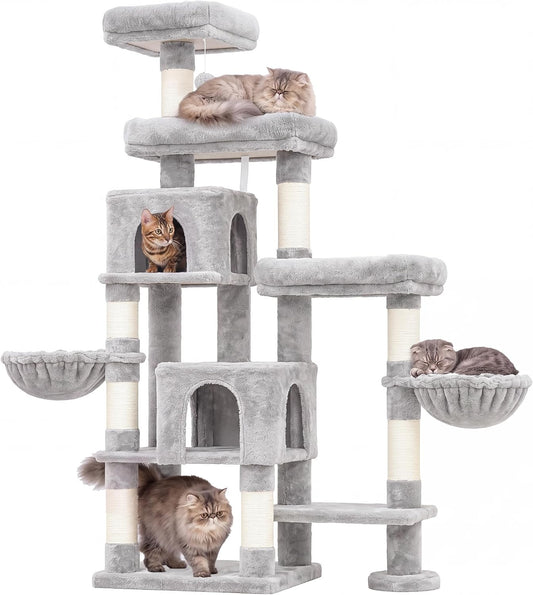 Arbre À Chat XXL 180 Cm, Espace Extensible, Stable, MPJ038W