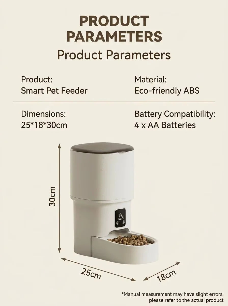 4L Smart Automatic Cat Feeder Wifi Pet Food Dispenser with Camera App Remote Control Voice Recording 3L Water Fountain