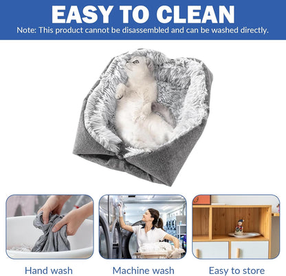 lit 2 en 1, en peluche, lavable, pour chat