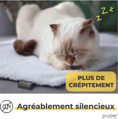 ® Tapis Auto-Chauffant Chat 60 × 45 Cm, Coussin Thermique, Blanc